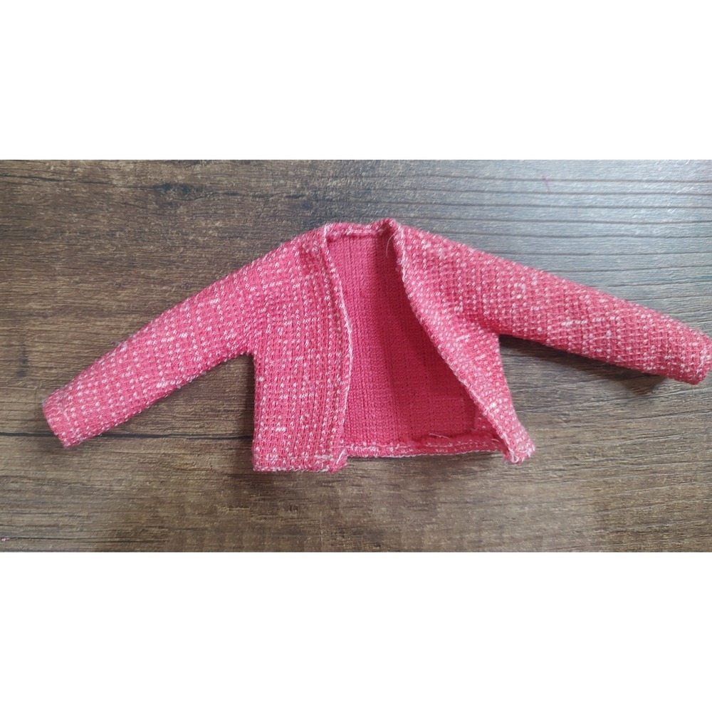 JACKET PINK TEXTURED TWEED CROP COAT BLAZER FITS 11.5" MODEL MUSE DOLL Z33